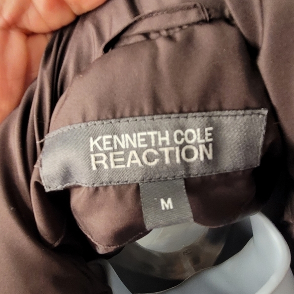 Kenneth Cole Reaction Down Quilted Puffer Coat Brown Women's Medium - Picture 5 of 6